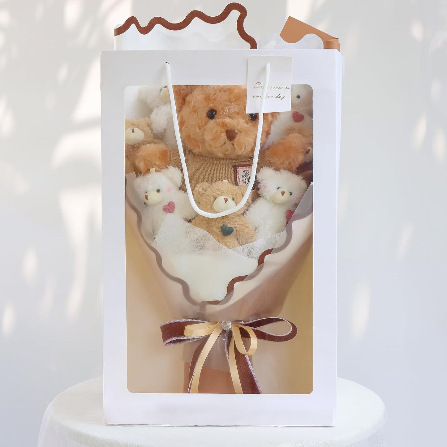 BBLION Ramo de oso lindo \u2013 Ramo de juguete de peluche con boni...