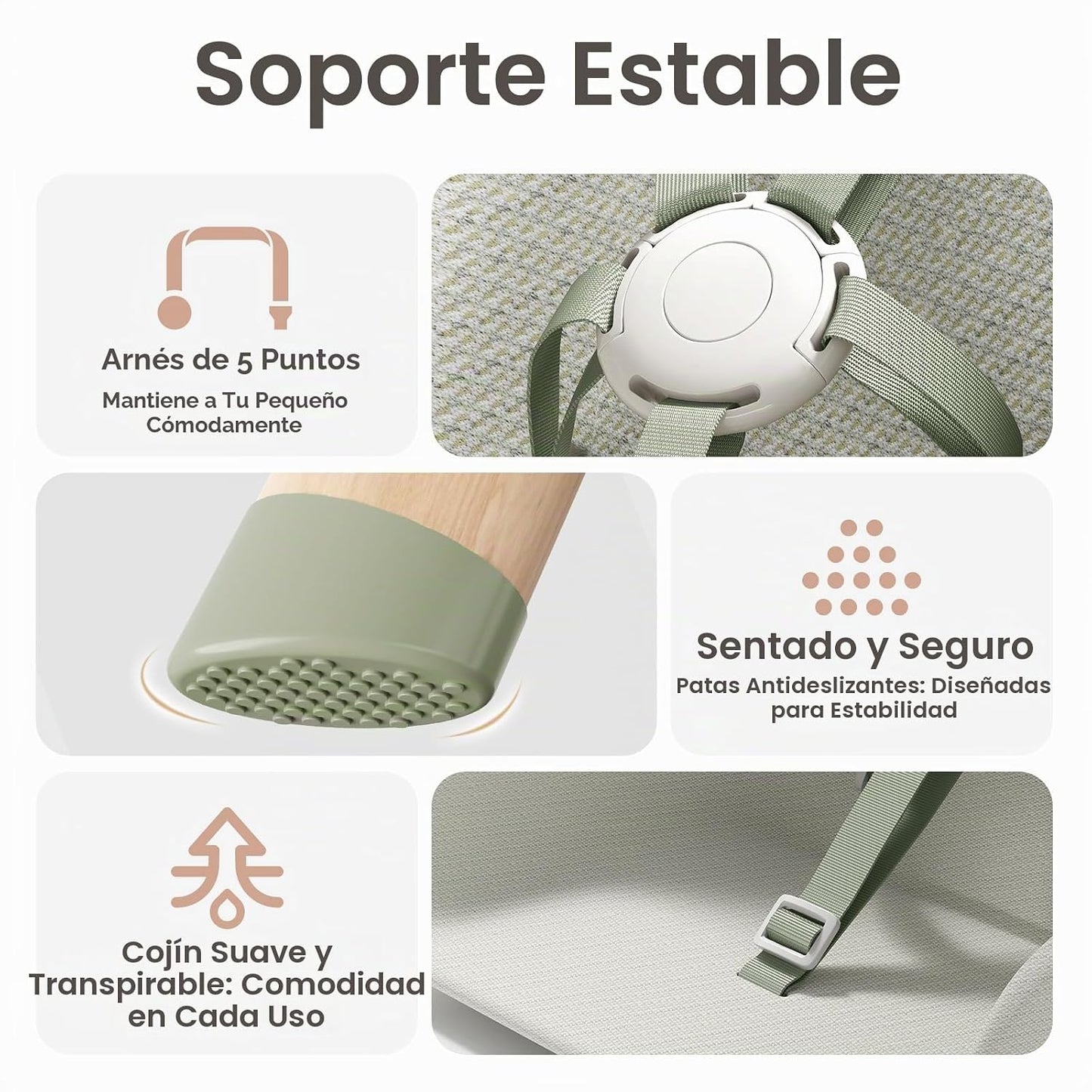 Mloong Trona convertible 4 en 1 para bebé, sillas altas ajustables...