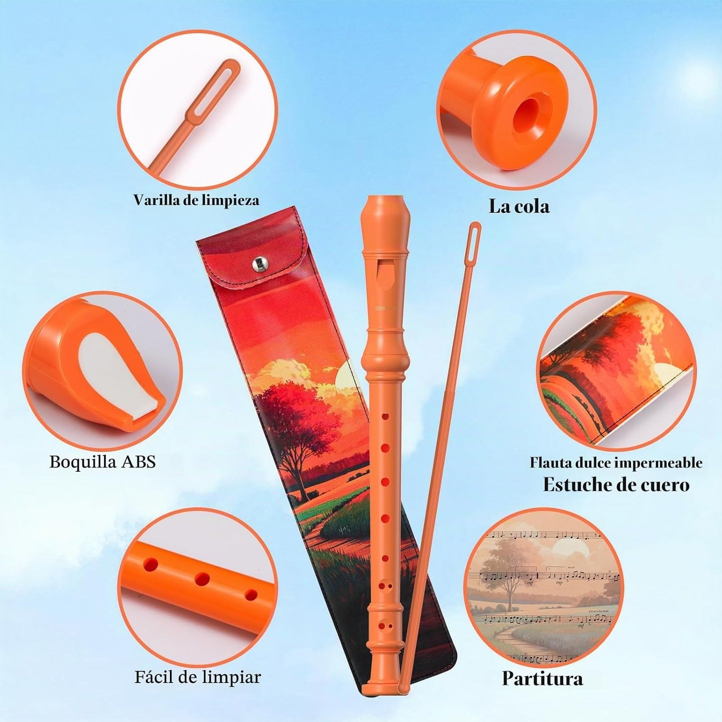 SDREAM Instrumento de Flauta Dulce Soprano para Niños y Adultos - F...