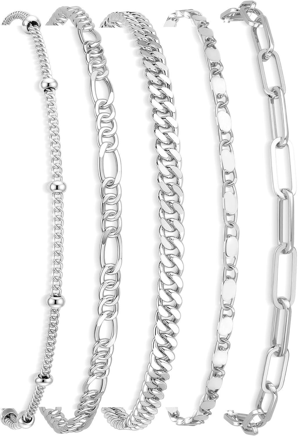 Gokeey Juego de pulseras de oro para mujer, no se deslustran, moder...