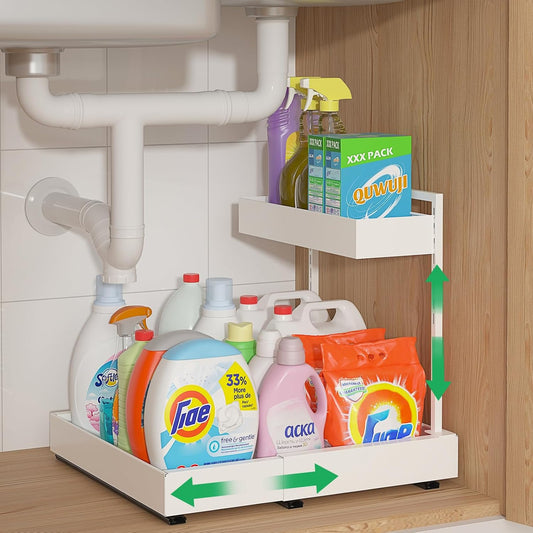 REALINN Organizadores y almacenamiento ampliables para debajo del f...