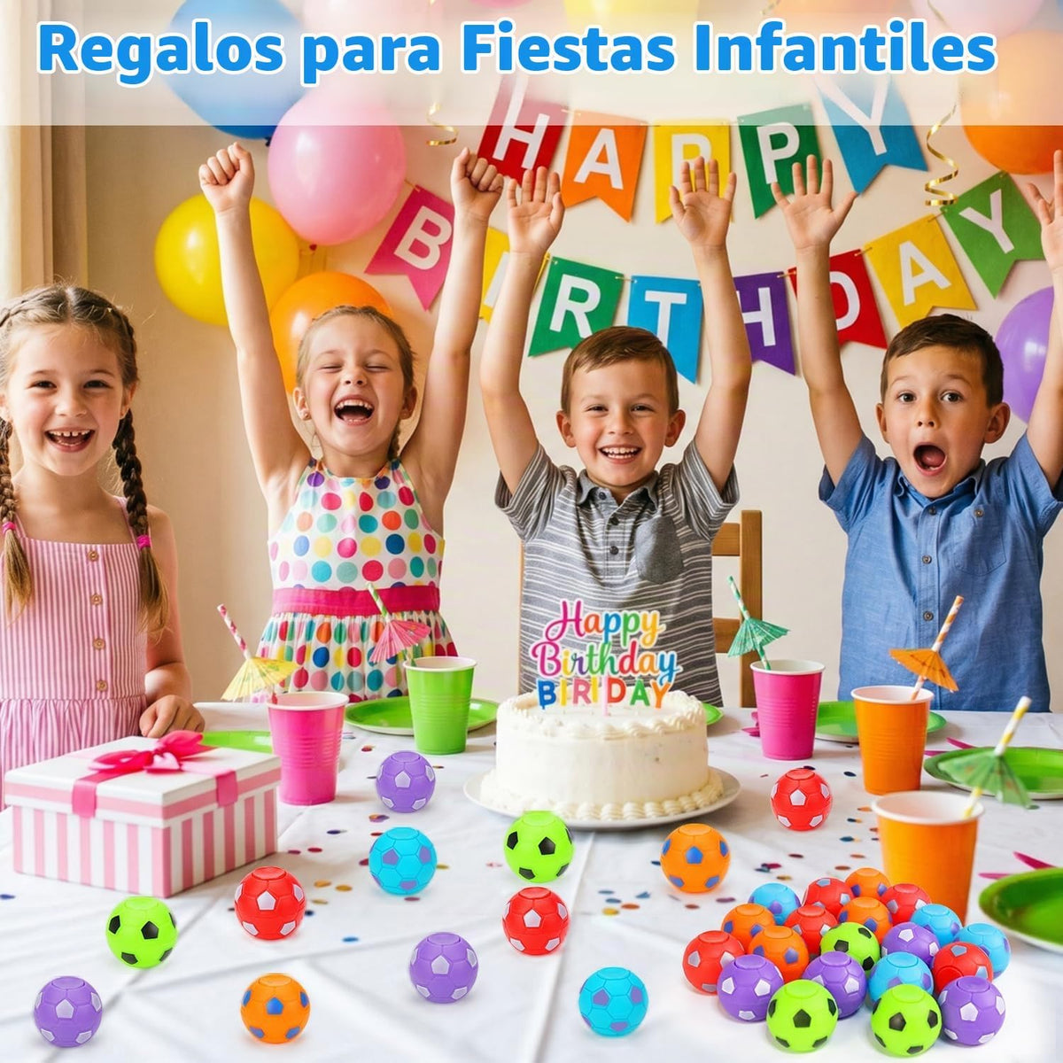 Thremhoo 32 pelotas de fútbol Fidget Spinner para niños de 4 a 8 a...