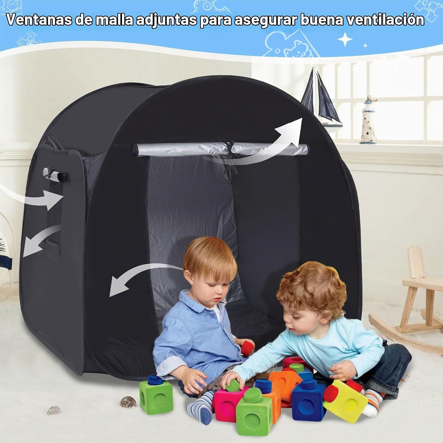 Tienda de campaña sensorial, tienda de campaña opaca para niños, ca...