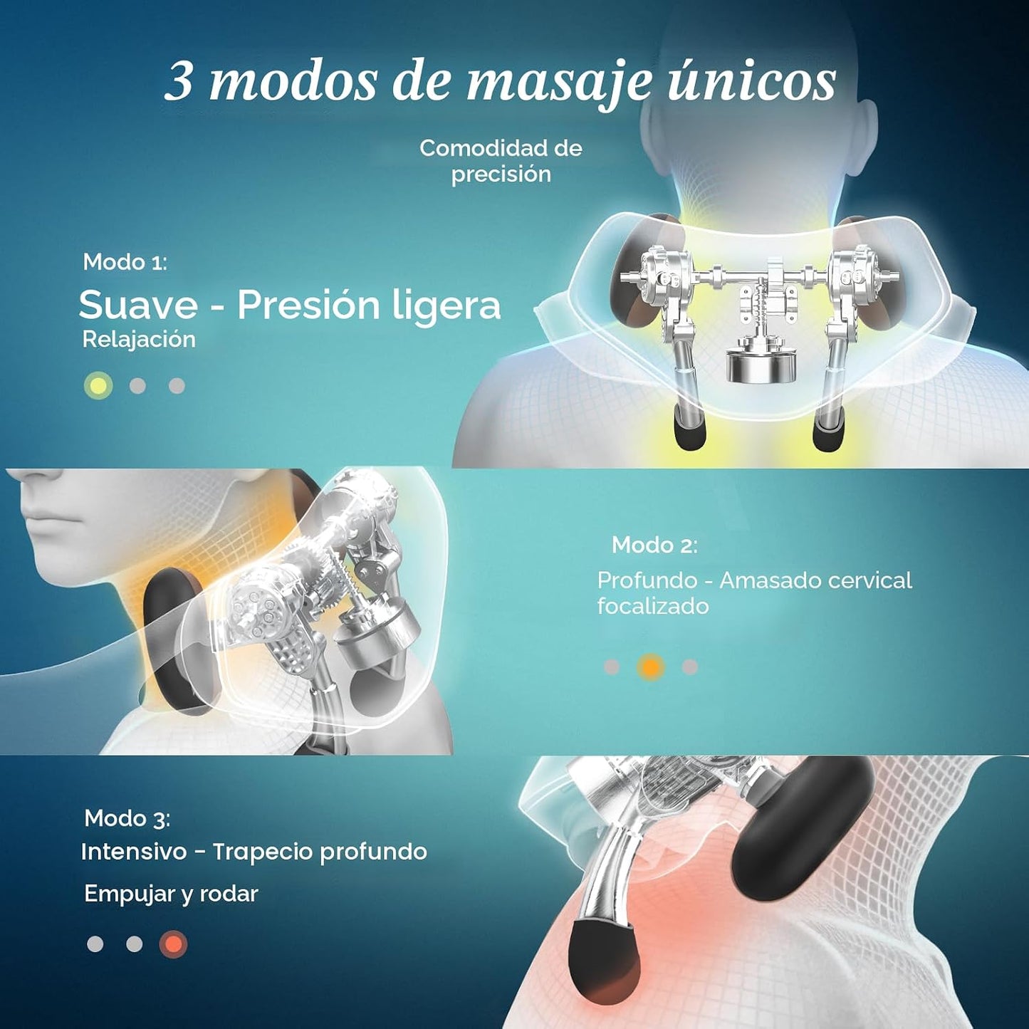 Etekcity Masajeador de cuello inalámbrico FSA para aliviar el dolor...