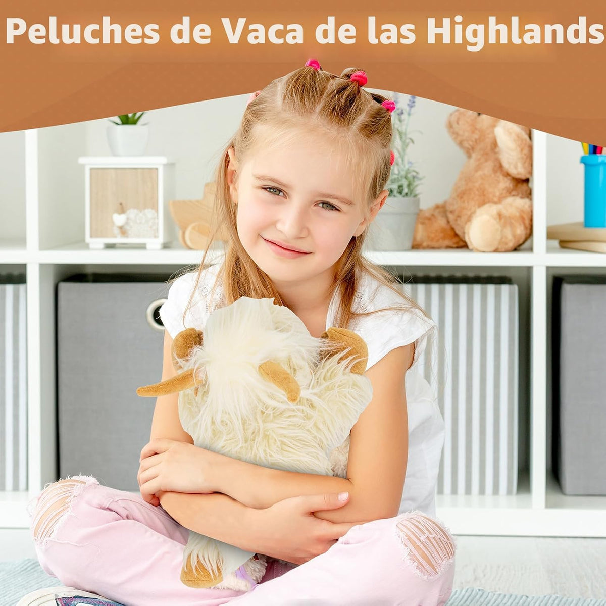 Marysun Juguete de peluche de vaca de las tierras altas para microo...