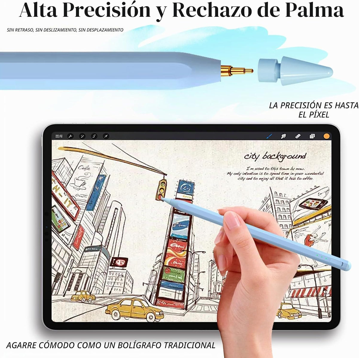 Pluma táctil para iPad 11 y 10ª generación, carga 14 minutos más rá...