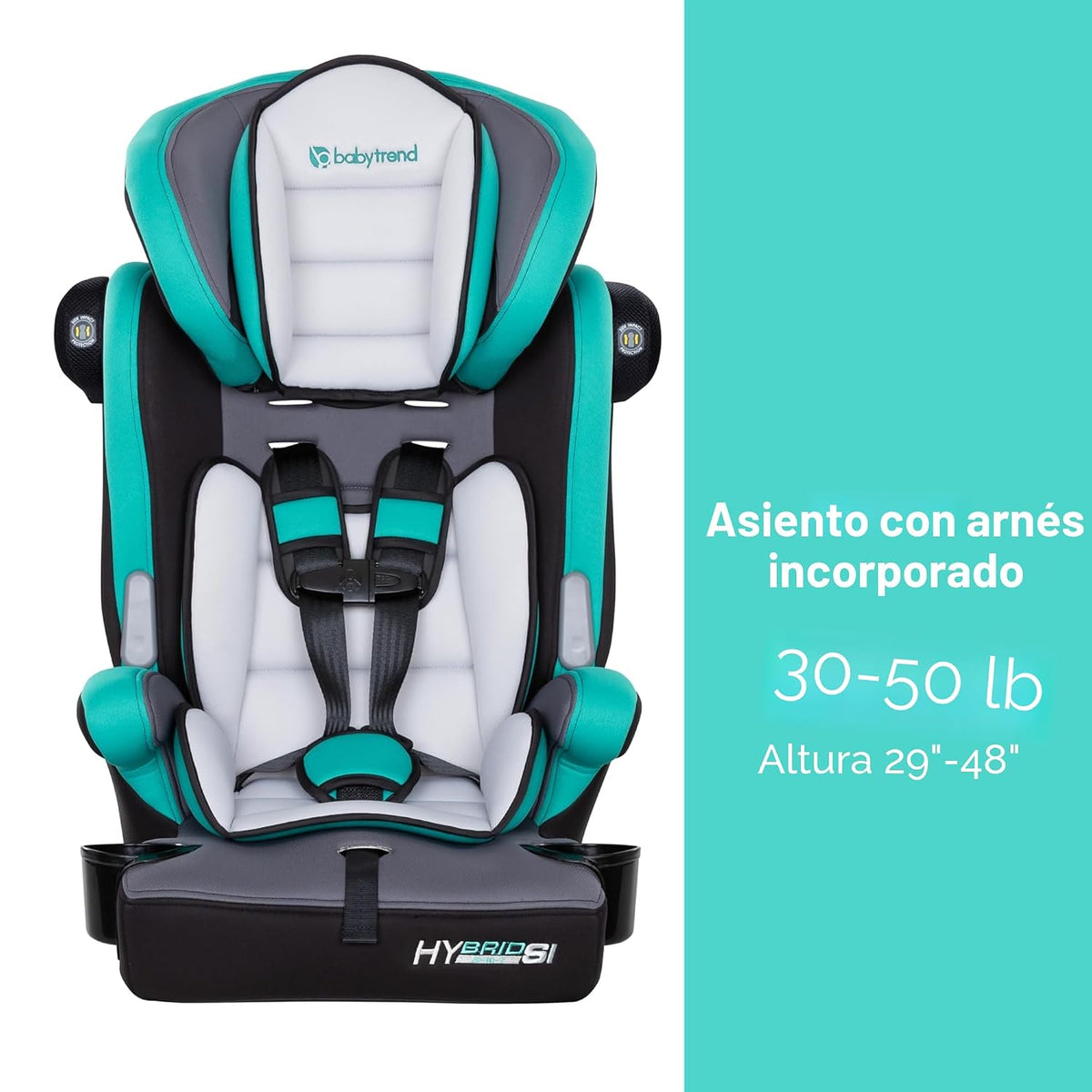 Baby Trend Hybrid SI 3 en 1 Asiento elevador combinado para coche c...