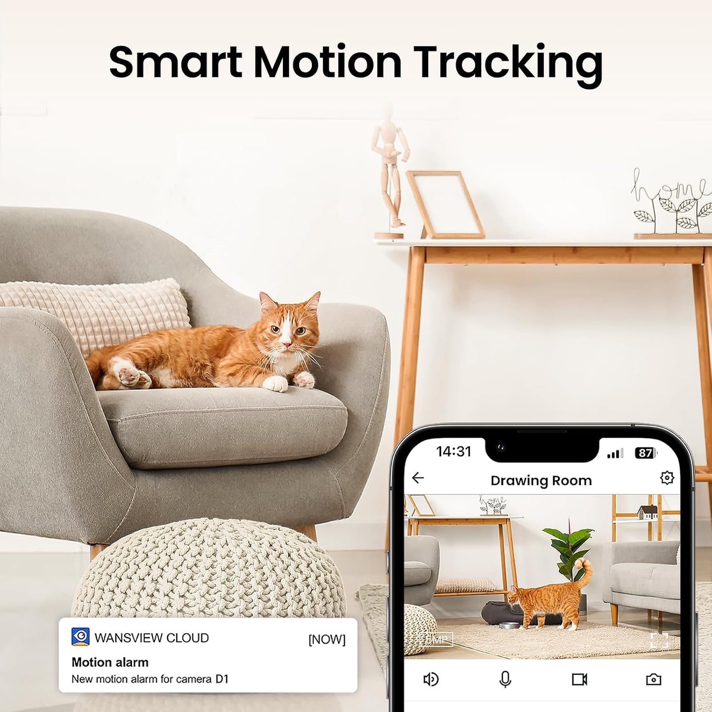 Cinnado - Cámaras de seguridad para el hogar 2K - Cámara WiFi para...