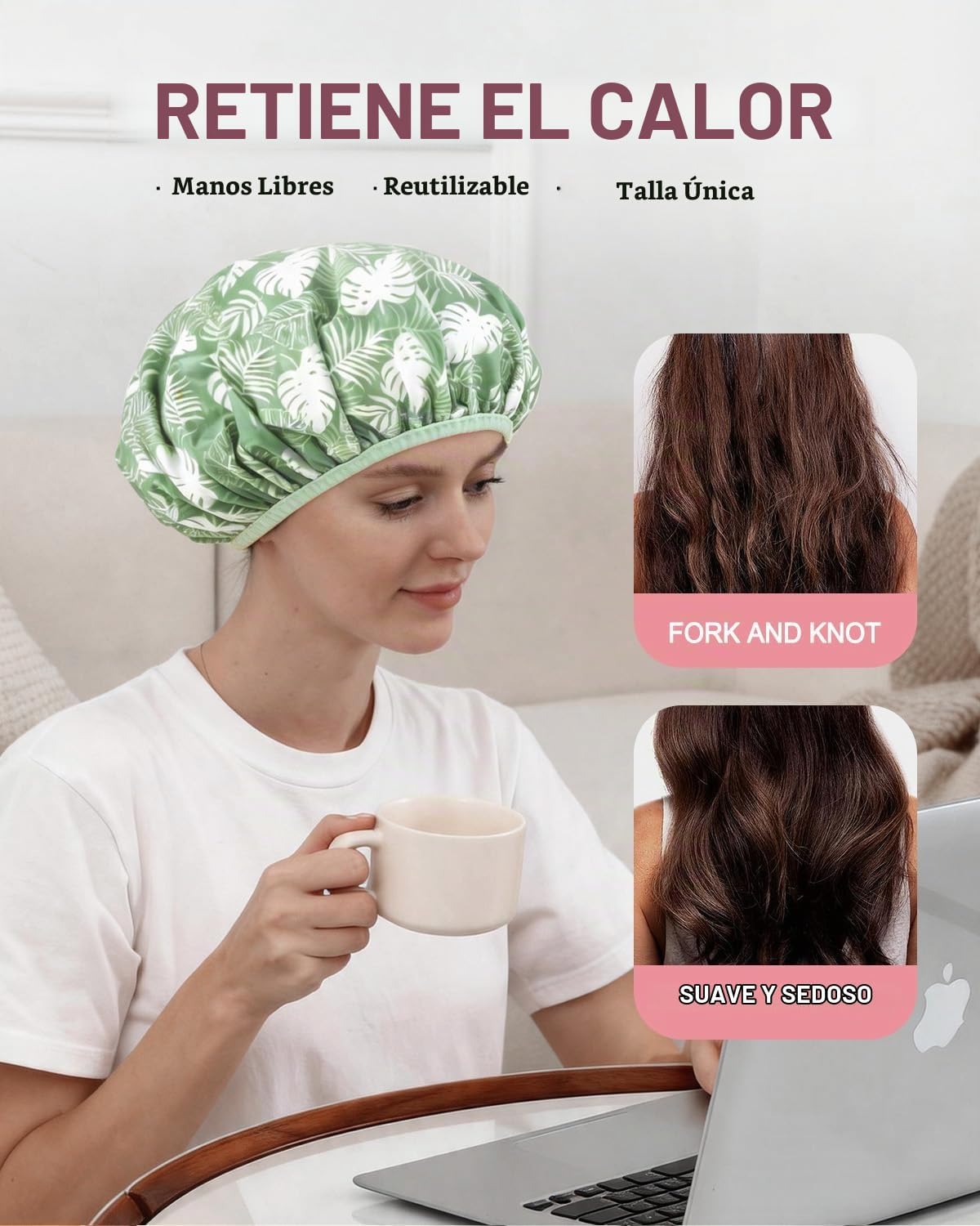 YIZIJIZI 2 tapas térmicas para el cabello de acondicionamiento prof...