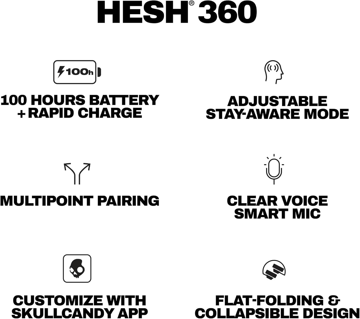 Skullcandy Hesh 360 Auriculares inalámbricos Bluetooth sobre la ore...