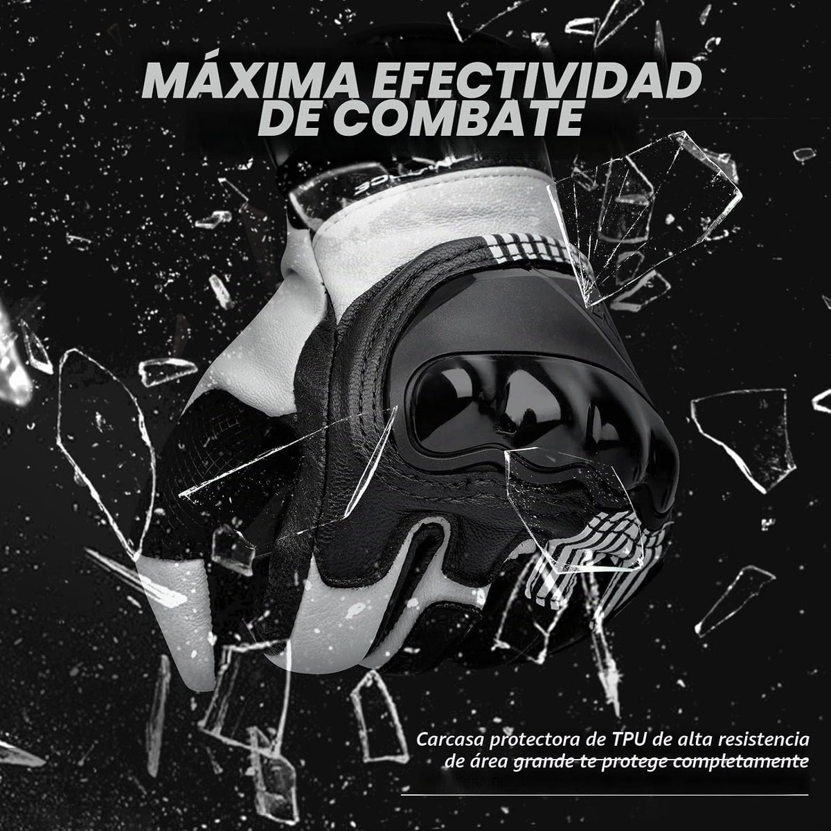 DUHAN Guantes de cuero para motocicleta para hombre/mujer, guantes...