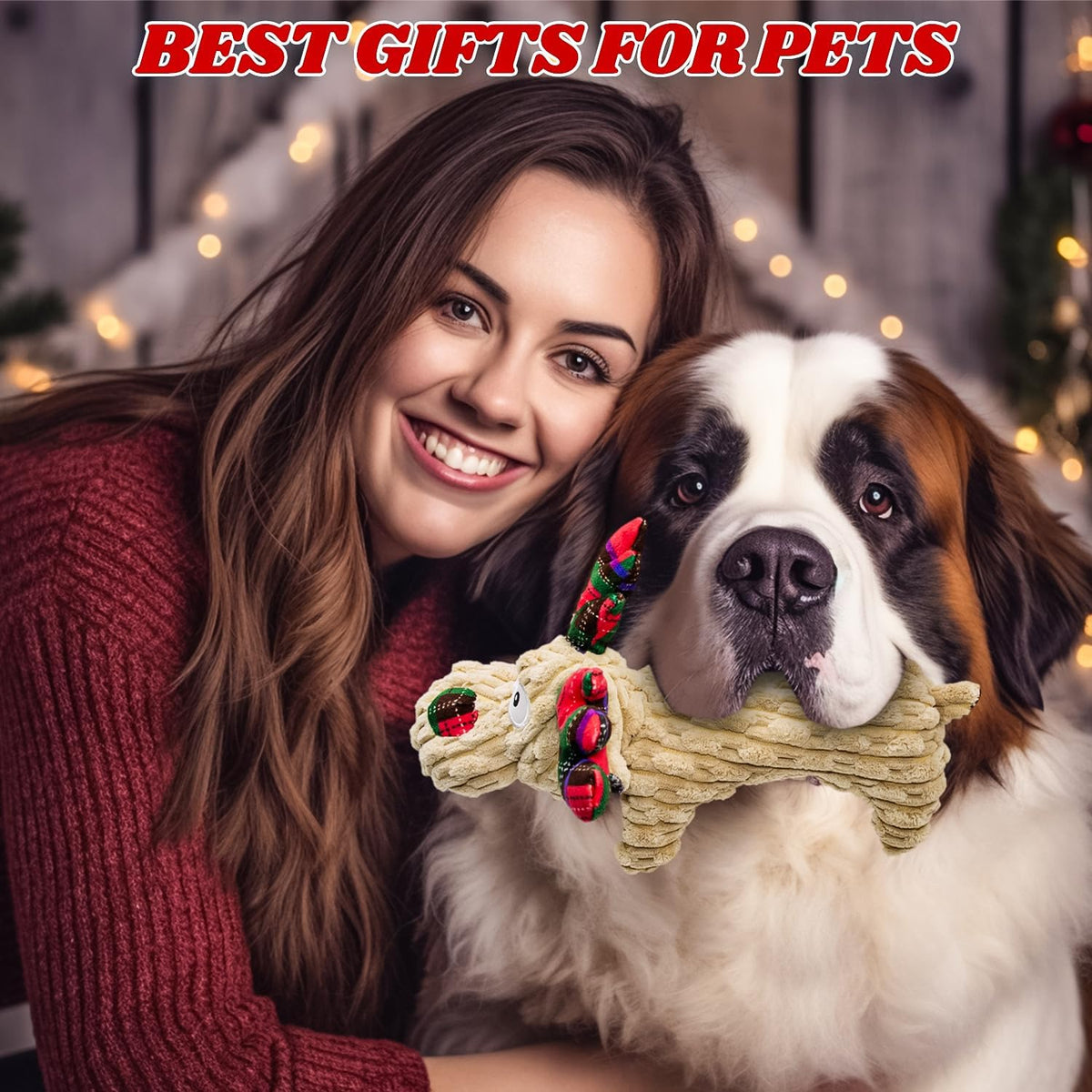 CneeeeeB Juguetes Chirriantes Interactivos para Perros Juguete de D...
