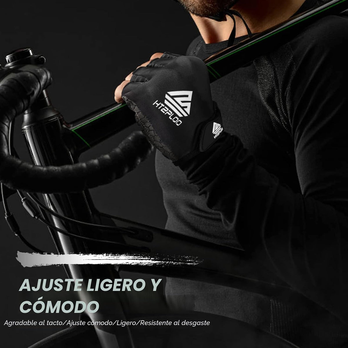 HTZPLOO Guantes de bicicleta para hombres y mujeres con almohadilla...