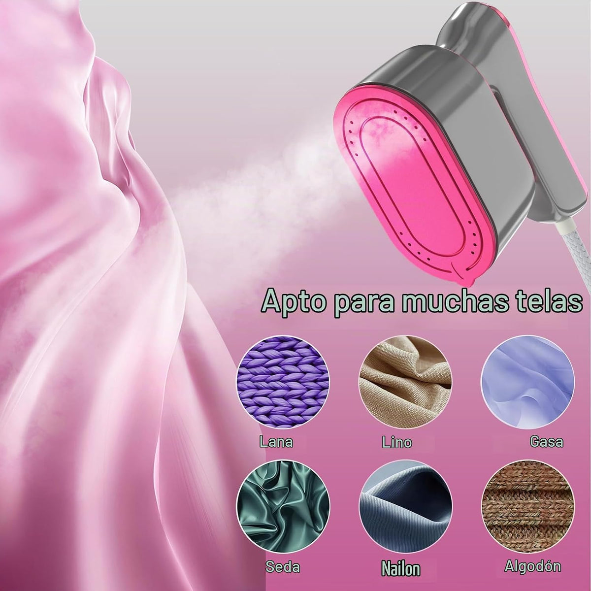 Plancha de vapor de viaje para ropa, mini máquina de planchar portá...