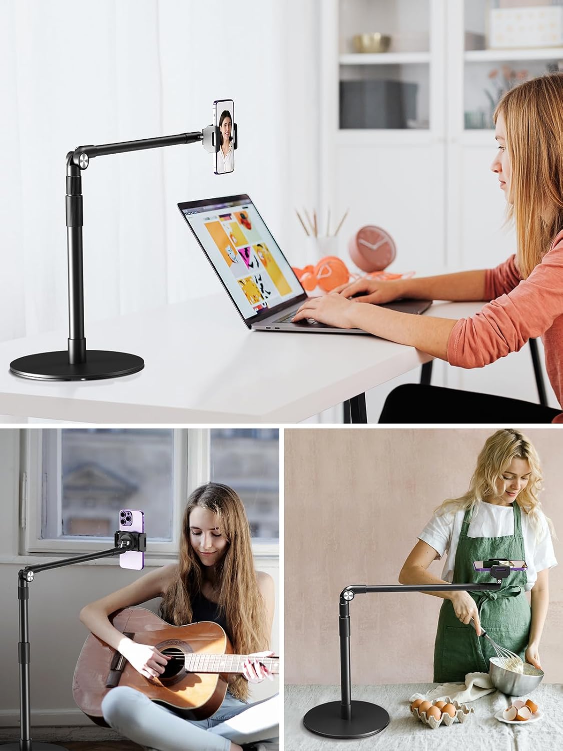 elitehood Soporte de teléfono superior de aluminio resistente, sopo...