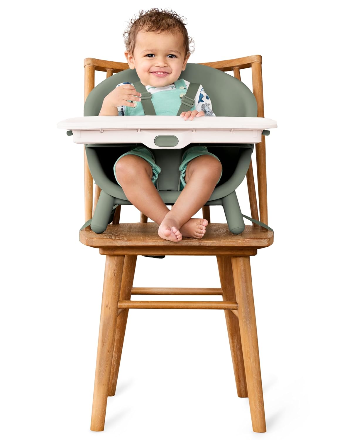 Skip Hop Silla alta convertible 4 en 1 para bebé, EON, Thyme