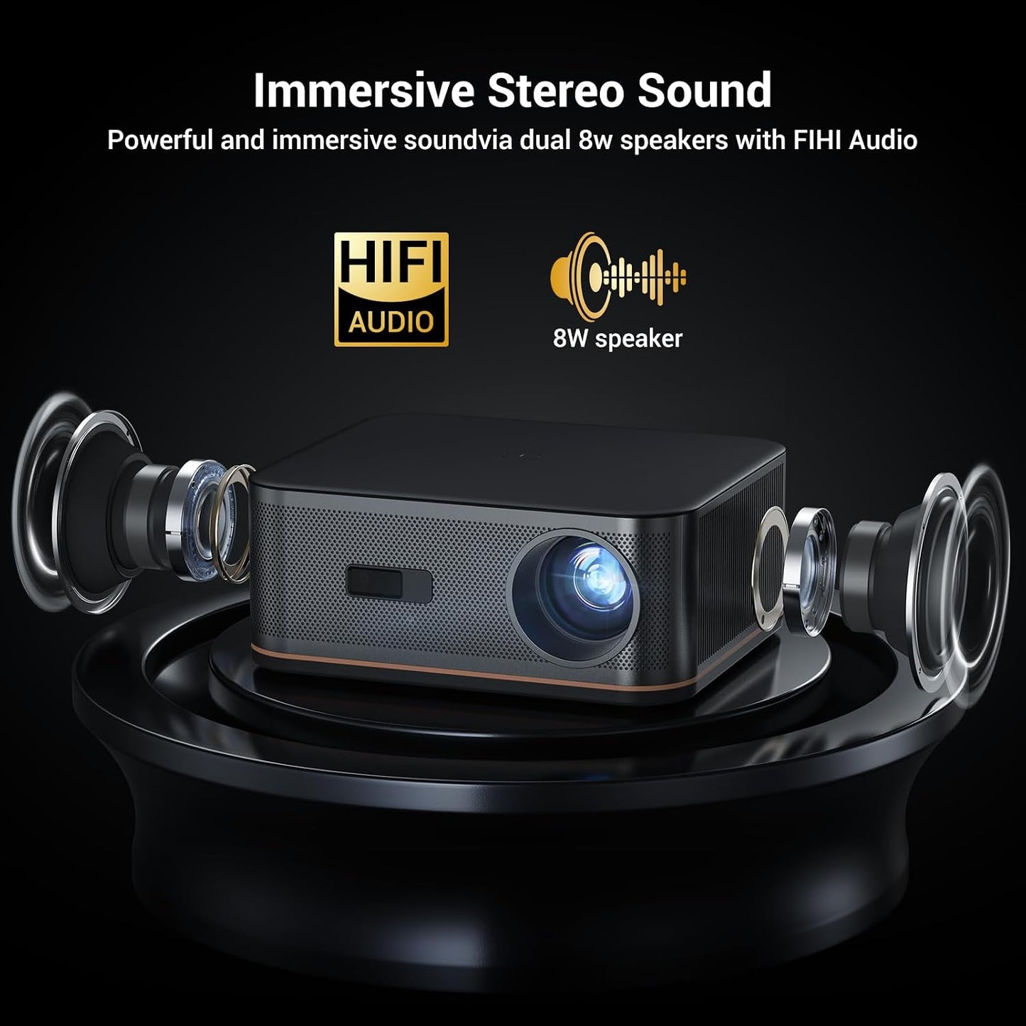 Proyector de decodificación ANSI 4K 2000 con WiFi y Bluetooth, cine...
