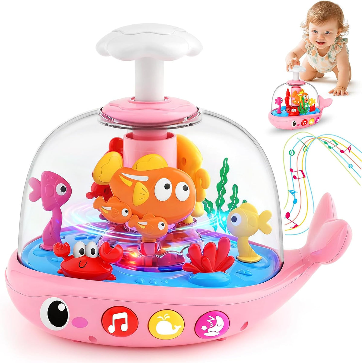 Juguetes para bebé niña de 6 a 12 meses: Juguete musical iluminado...