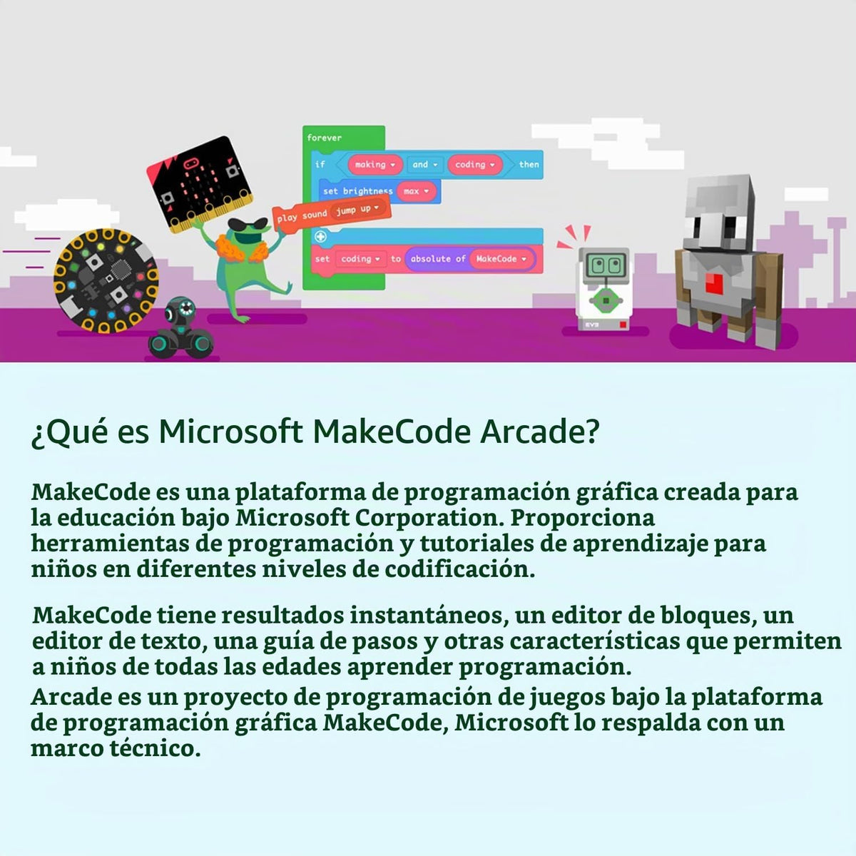 ELECFREAKS Retro Coding Arcade para Microsoft Makecode DIY Consola...