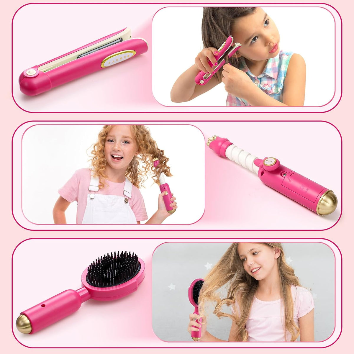 Toylink Juguetes de peluquería para niñas, 21 piezas de juguetes de...