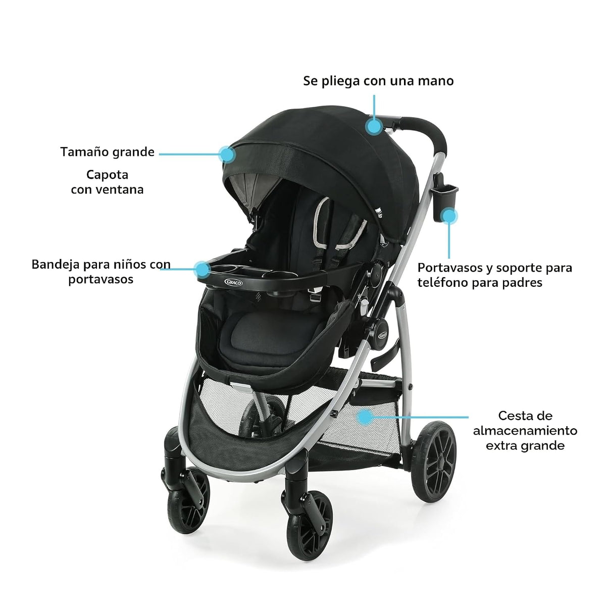 Graco Modes Pramette Cochecito de bebé convertible en moisés autént...
