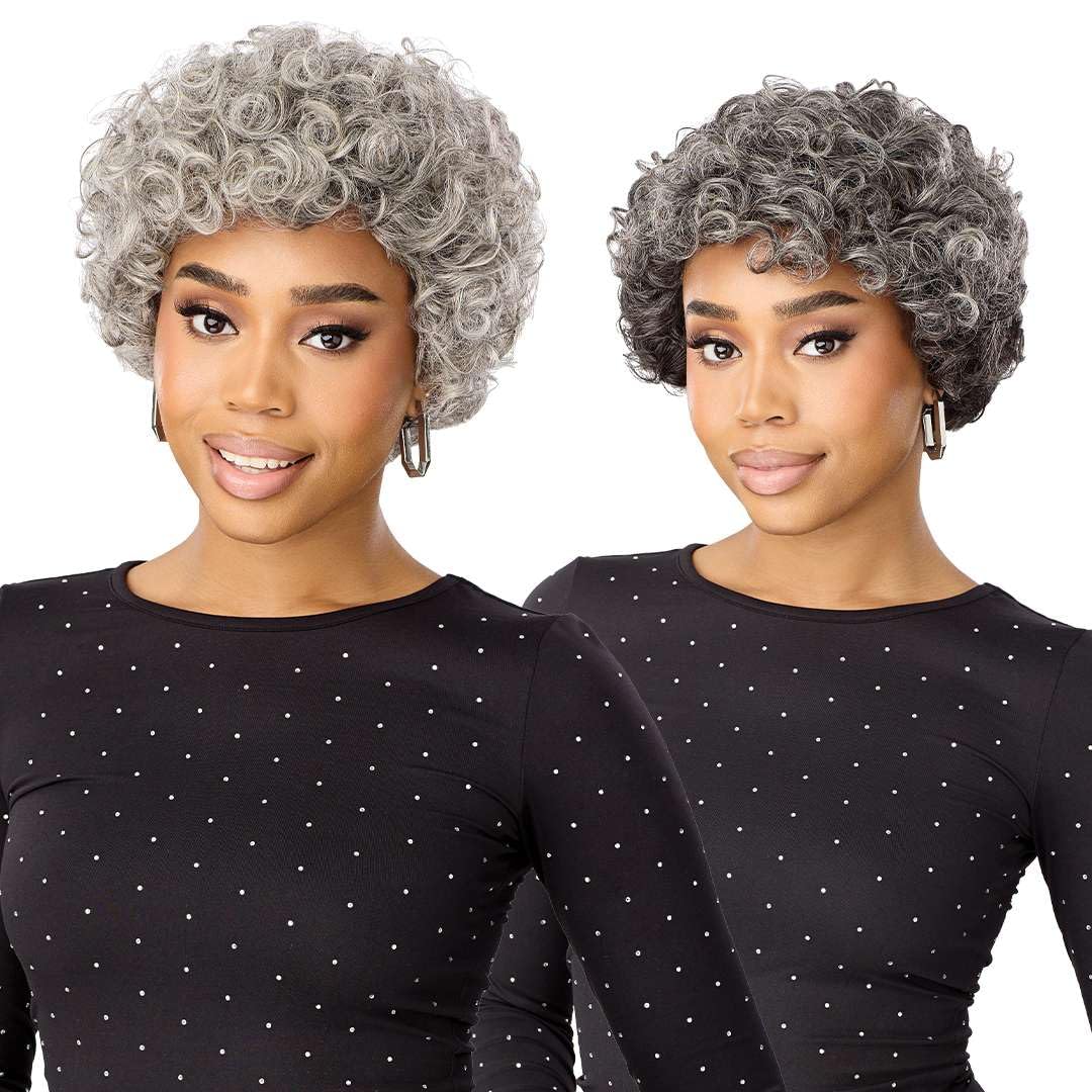 Peluca Outre Fab & Fly Full Cap Grey Glamour - Cabello humano - Mar...