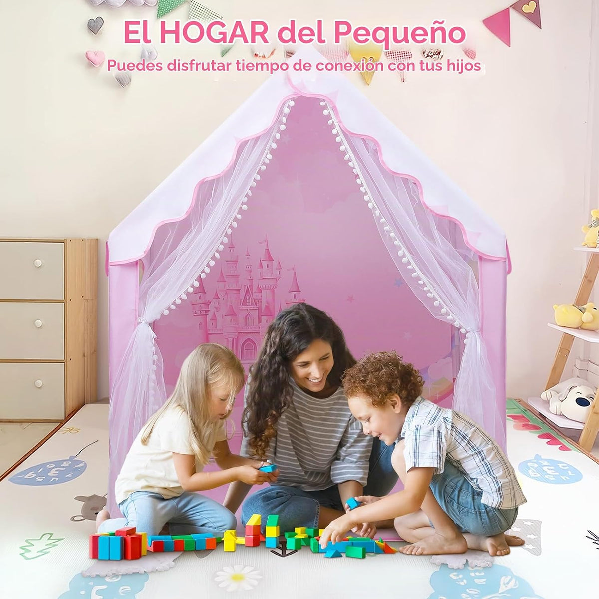 Tienda de Juegos para Niños Tienda de Princesa Rosa para Niñas, Cas...