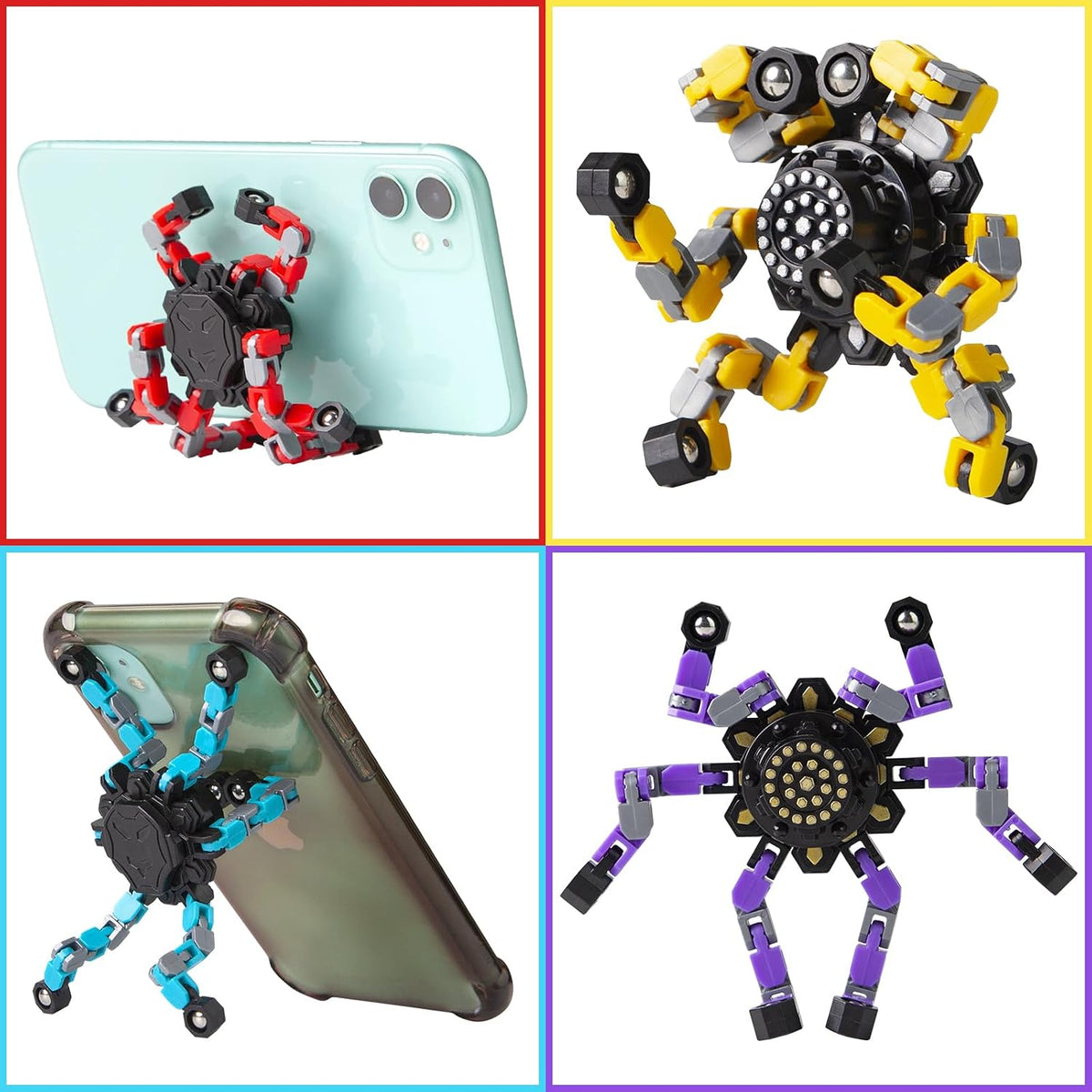 Gokeey Regalos de Calcetín Navideño para Nietos Fidget Spinners Tra...