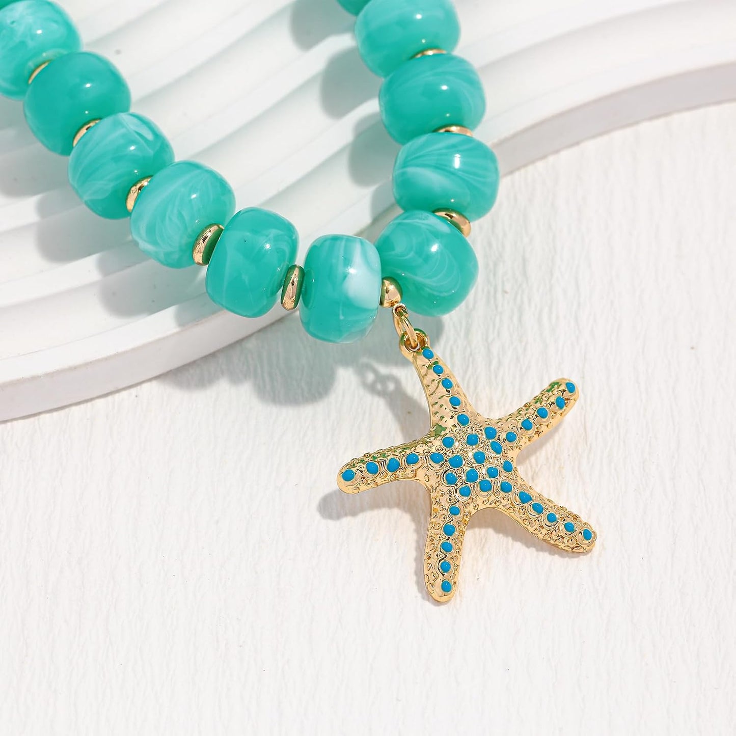 WOWORAMA Collar de playa de verano para mujer, coloridos collares d...