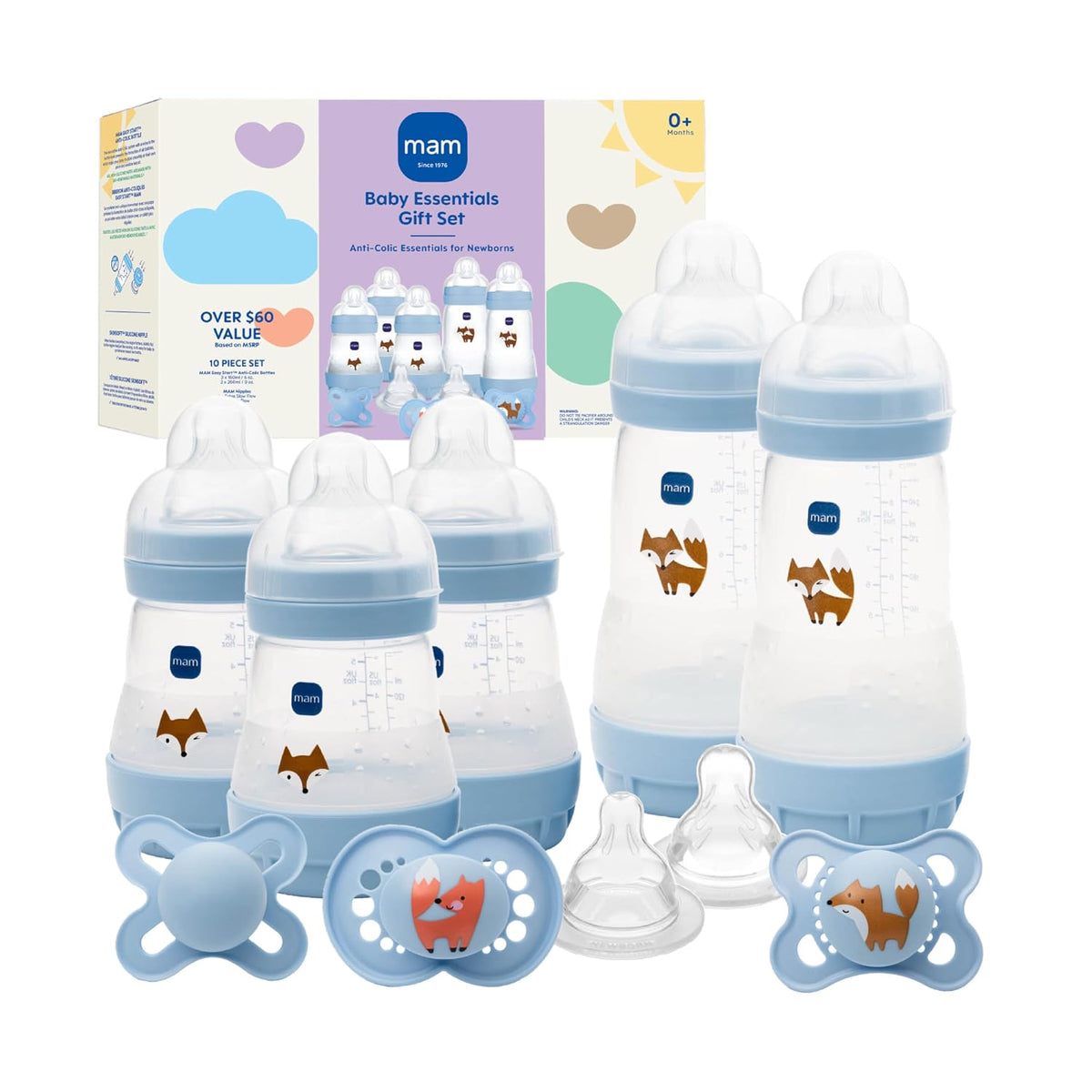 MAM Easy Start - Juego de 5 biberones y 3 chupetes anticólicos para...