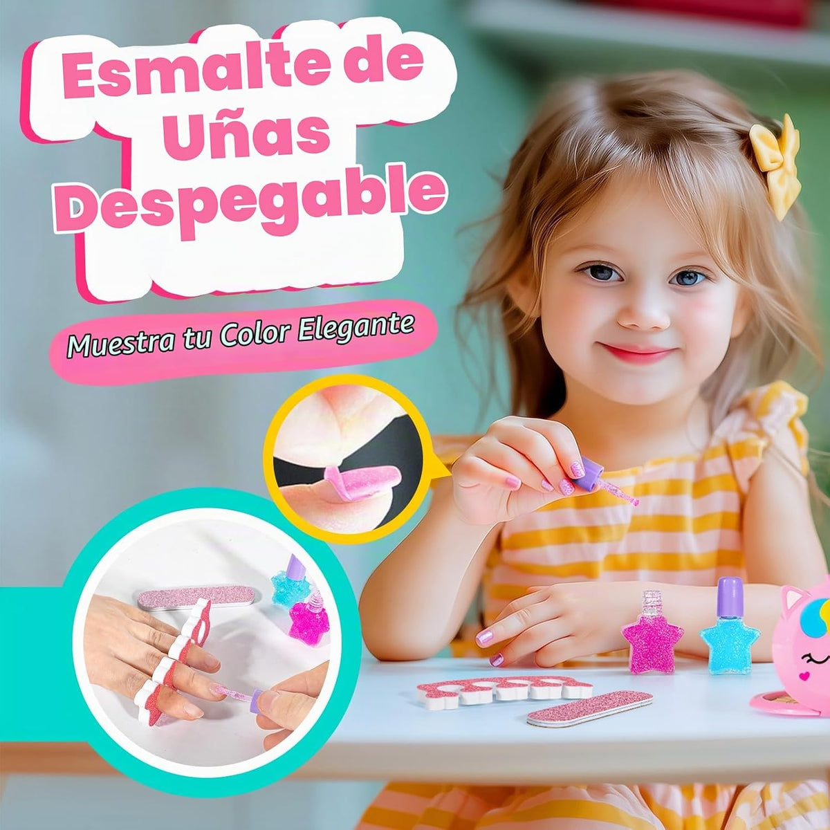 ULOVEME Kit de Maquillaje Real para Niñas Pequeñas - Maquillaje Rea...