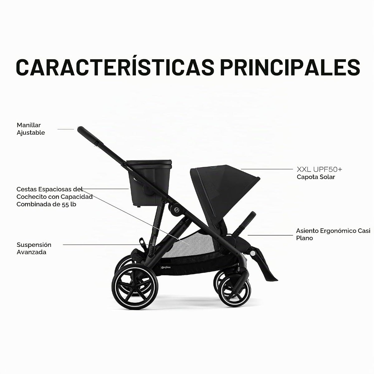 Cybex Gazelle S - Cochecito todo en uno para niños y bebés con más...