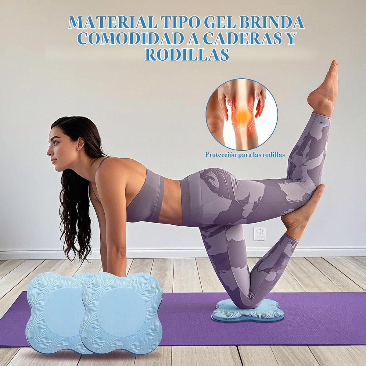 MBKHFLL Paquete de 2 Cojines de Yoga para Rodillas y Codos - Espuma...