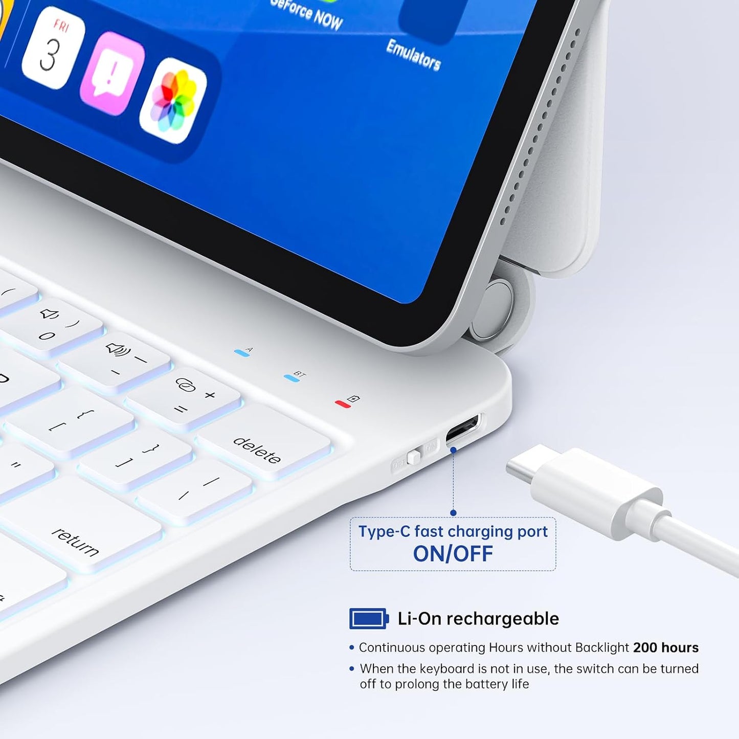 Funda de teclado con lápiz capacitivo para iPad Air de 11 pulgadas...