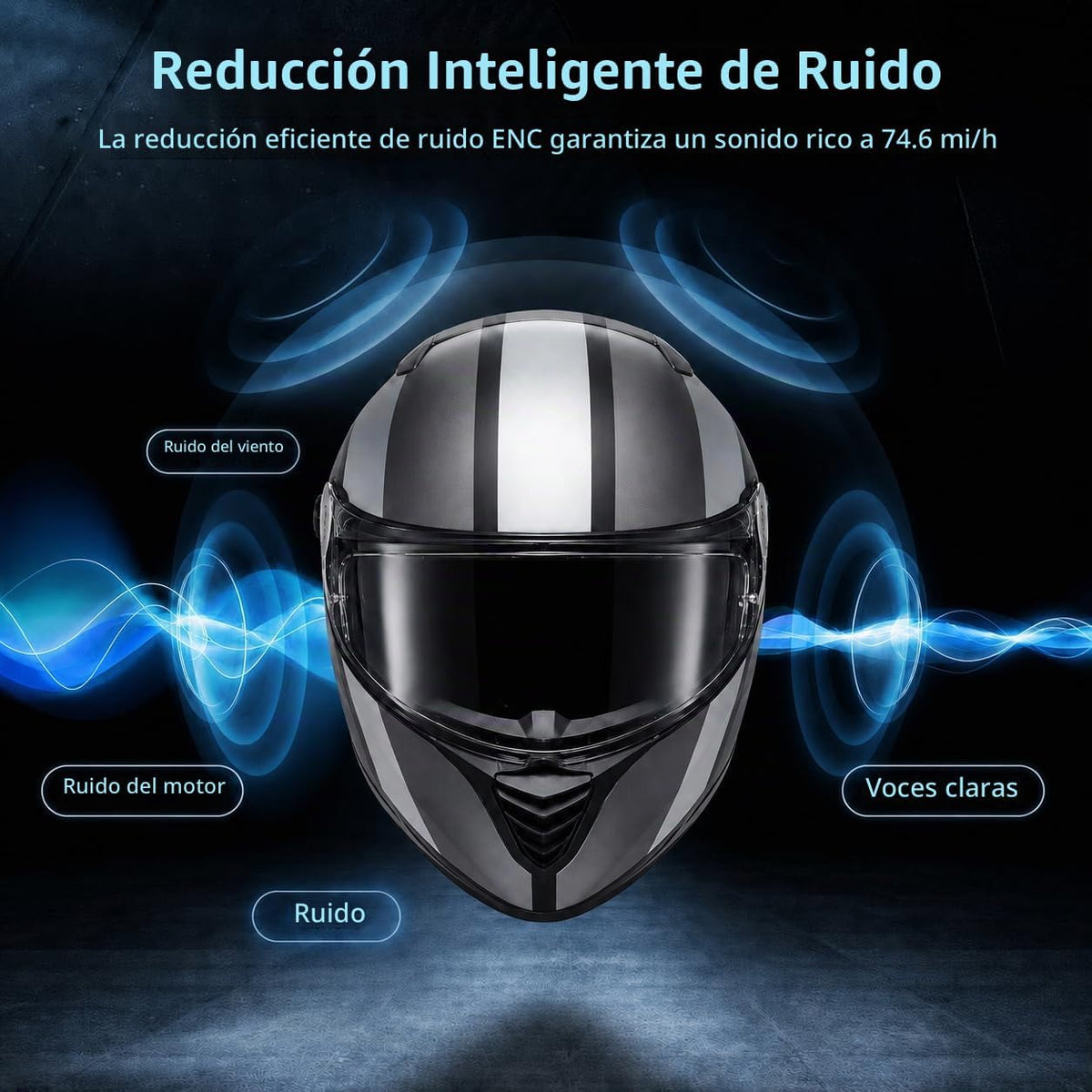 DVKIX Auriculares Bluetooth para casco de motocicleta, batería 40H,...