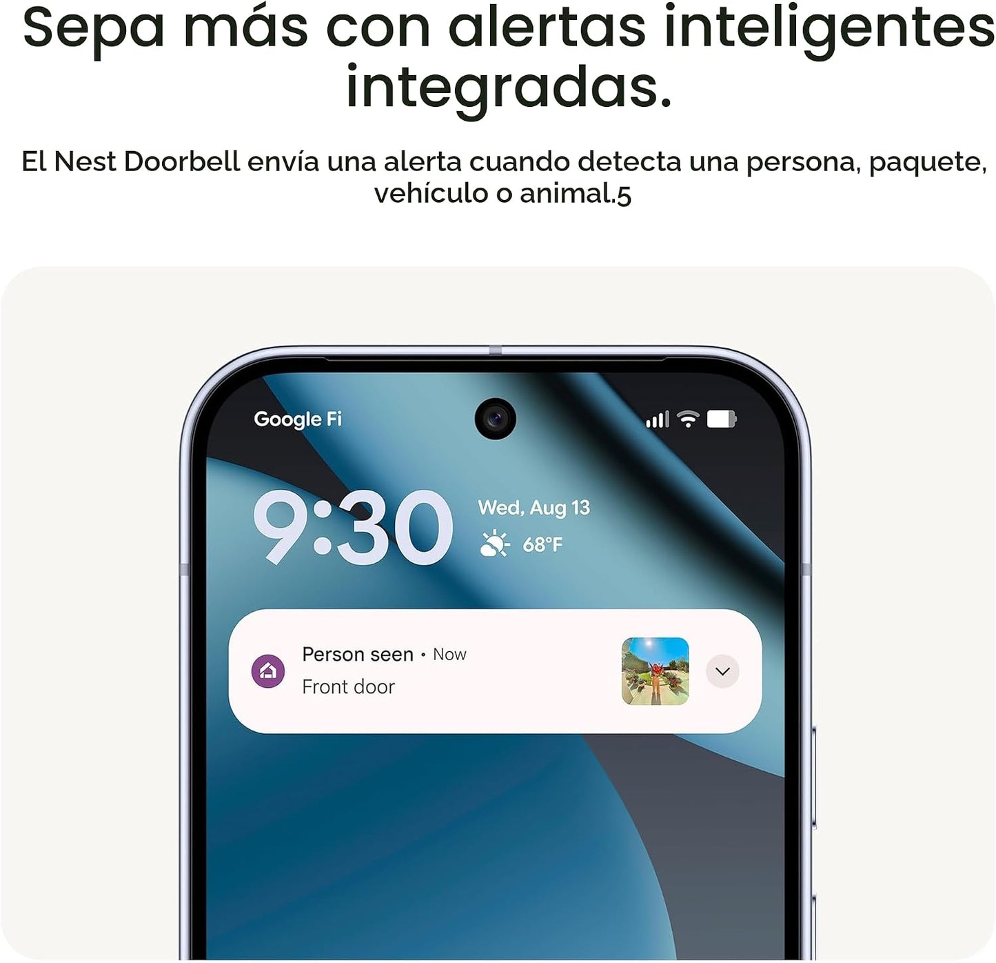 Timbre de video Nest de Google (con cable, 3.ª generación) - Video...
