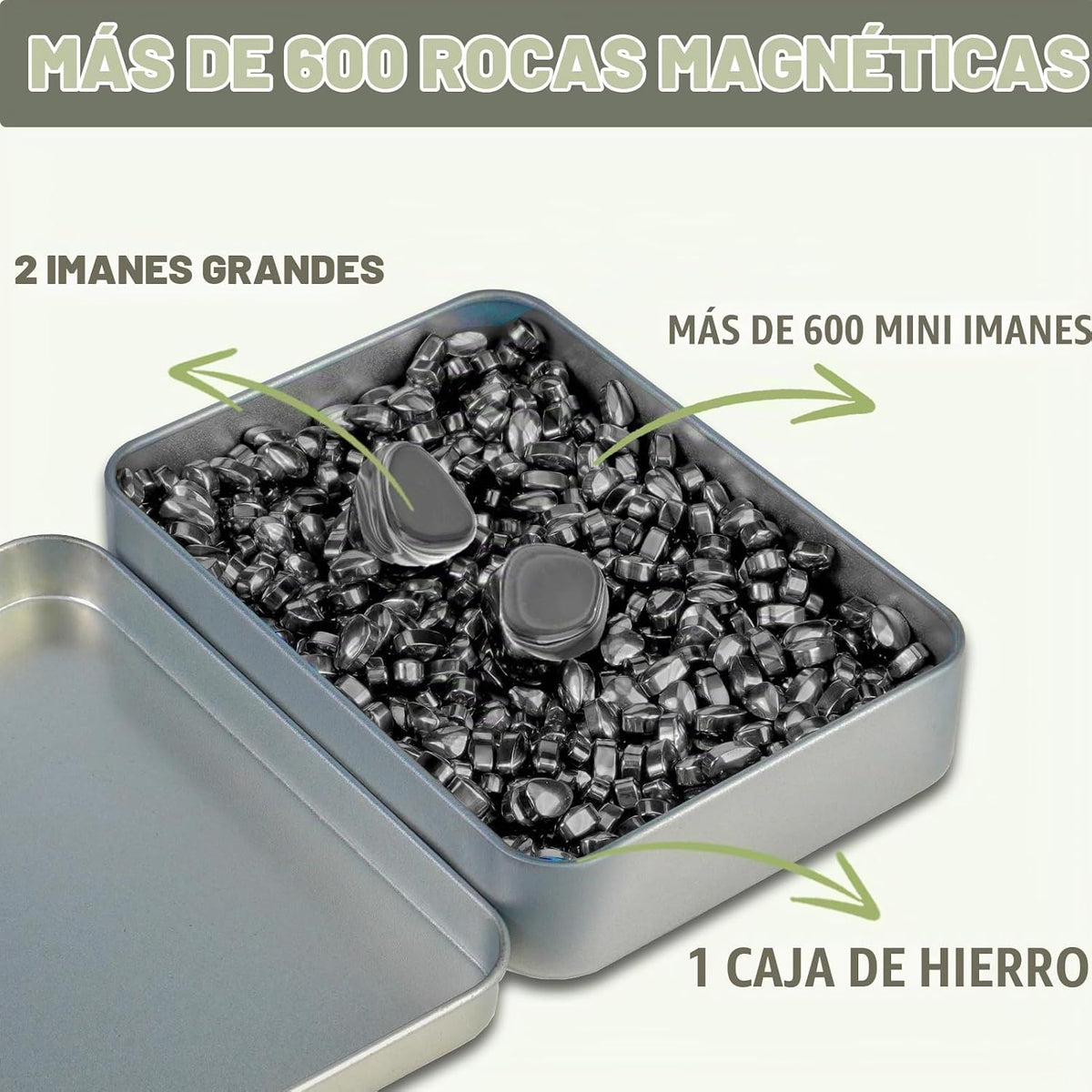 JUNYANG Bolas Magnéticas, Más de 600 Mini Masillas Magnéticas, con...