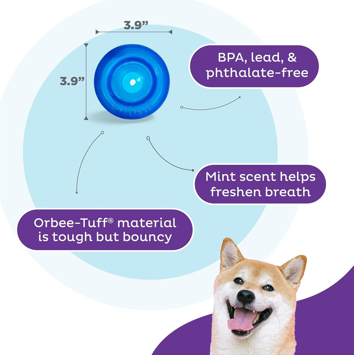 Planet Dog Orbee-Tuff Lil' Snoop - Juguete interactivo para per...