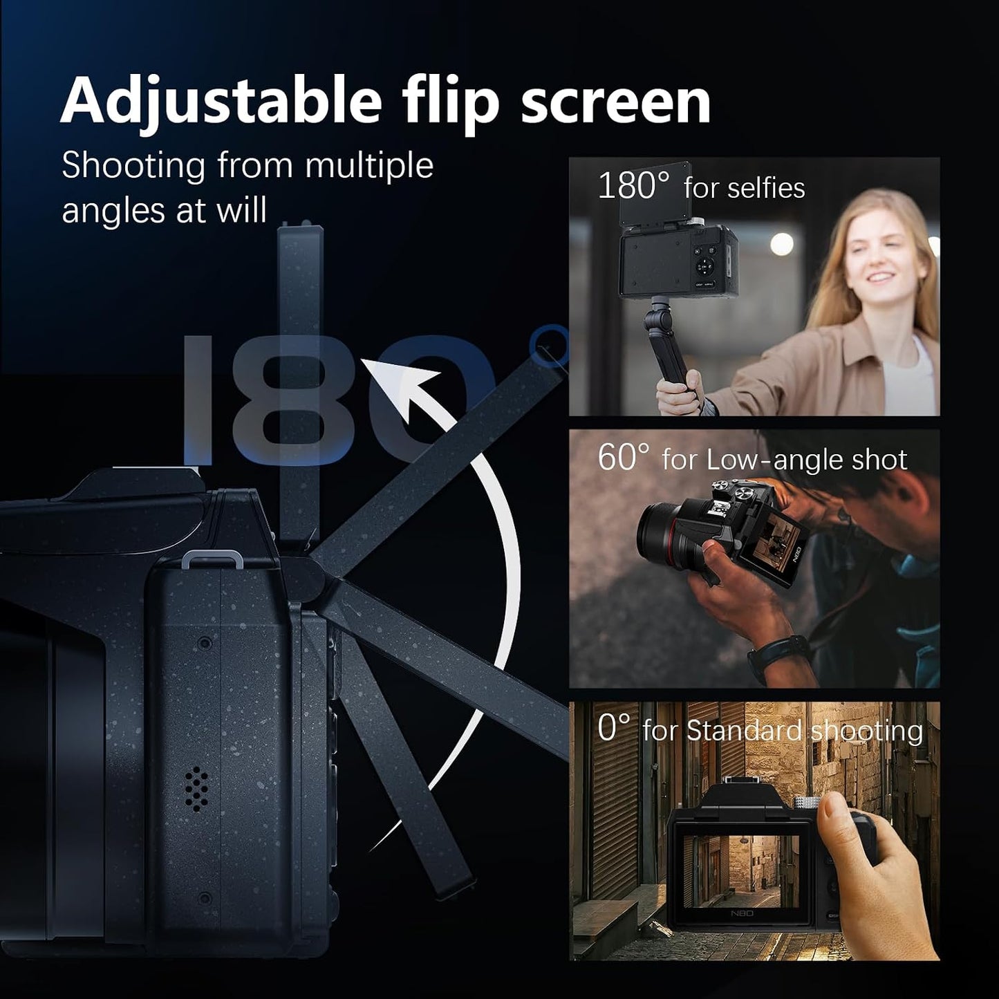 Cámara digital de 8K y 64MP para fotografía, zoom de 48X con modo l...