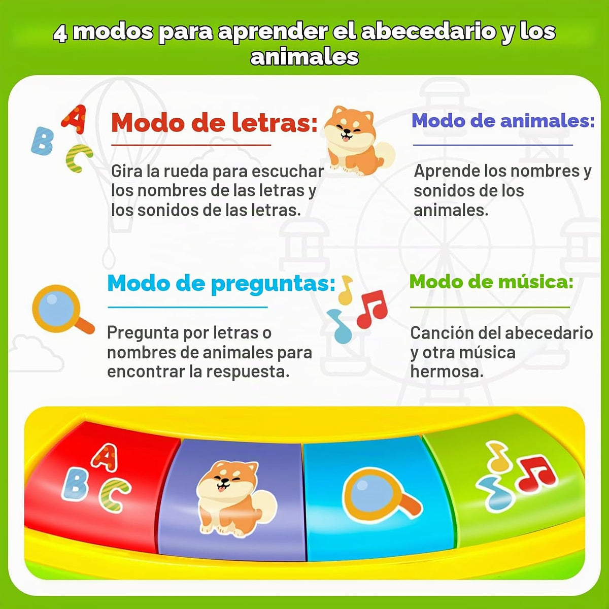 Juguetes de aprendizaje para niños de 1 a 3 años, zoológico del alf...