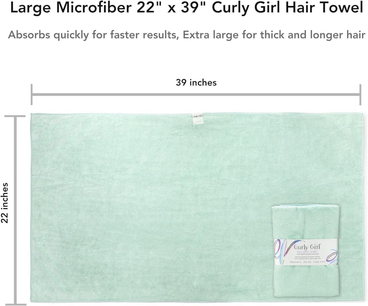 Toalla Curly Girl para mujeres con rizos, antiencrespamiento, absor...
