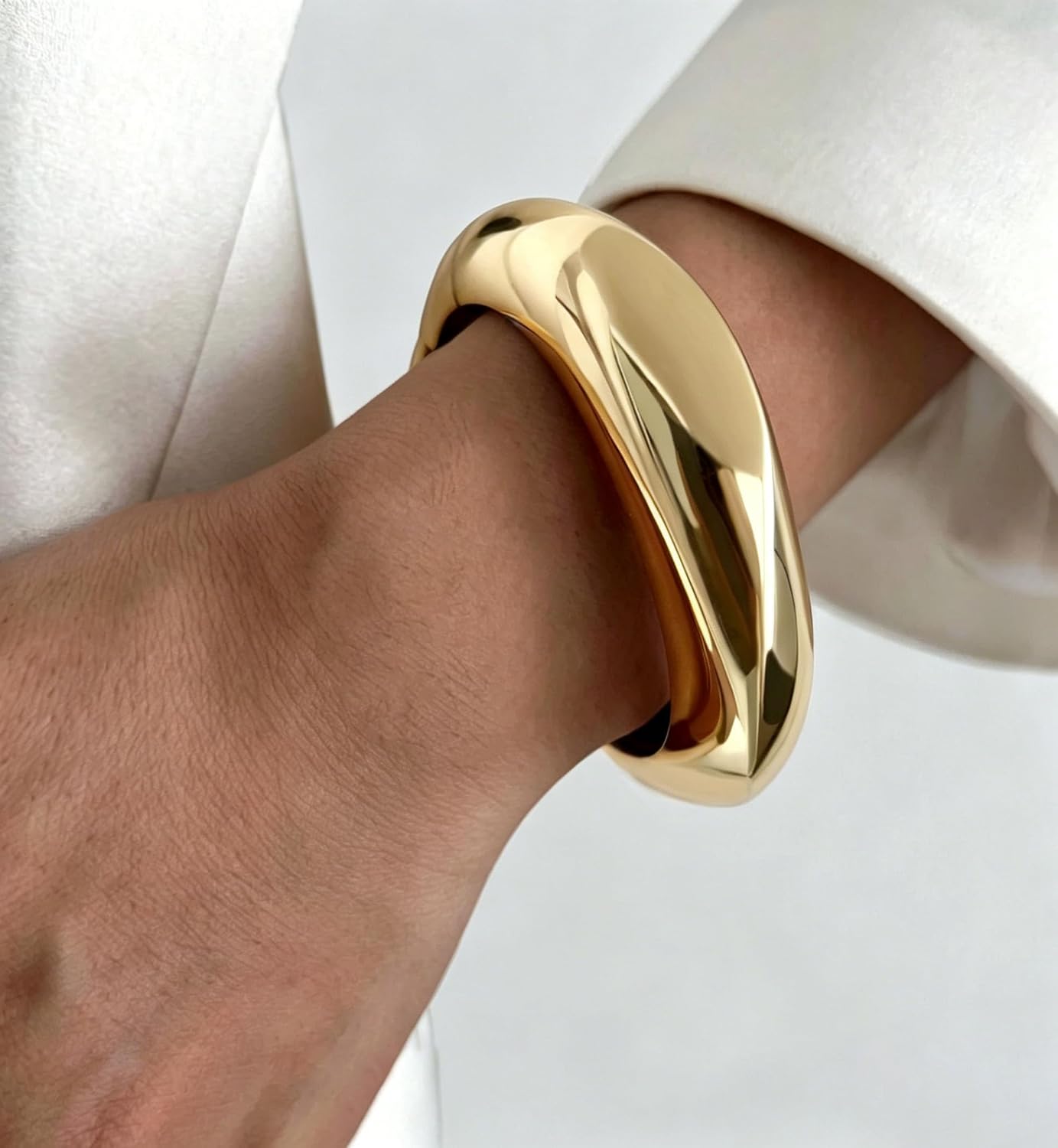 MTINAPS Brazalete de oro para mujeres y adolescentes, pulsera de mo...