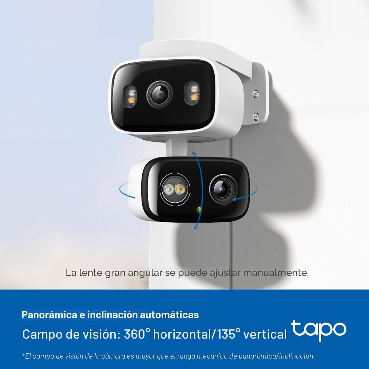 Tapo Cámara de seguridad de 2K 3MP con lente dual para interiores\/...