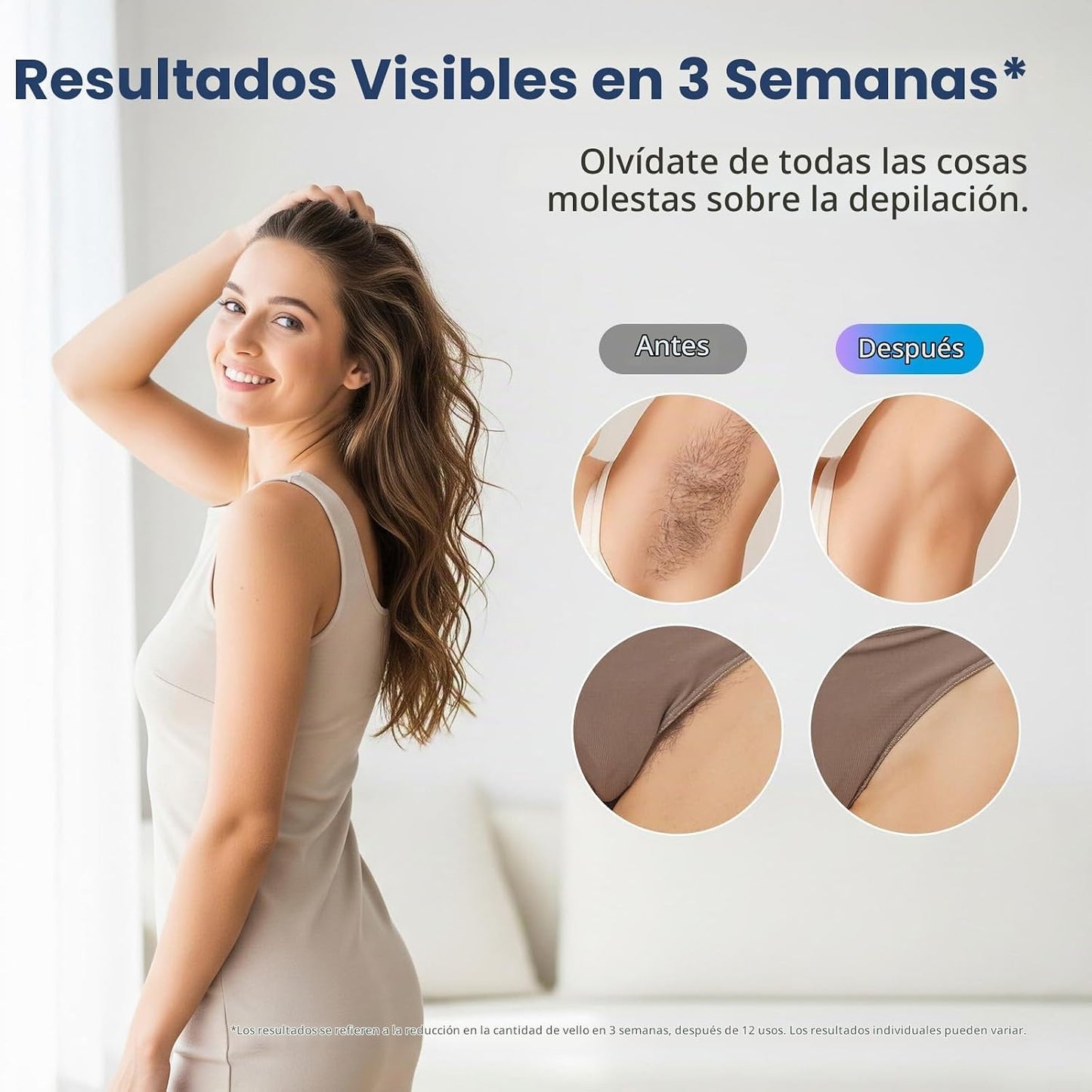 Dispositivo de depilación láser IPL para mujeres y hombres, contact...