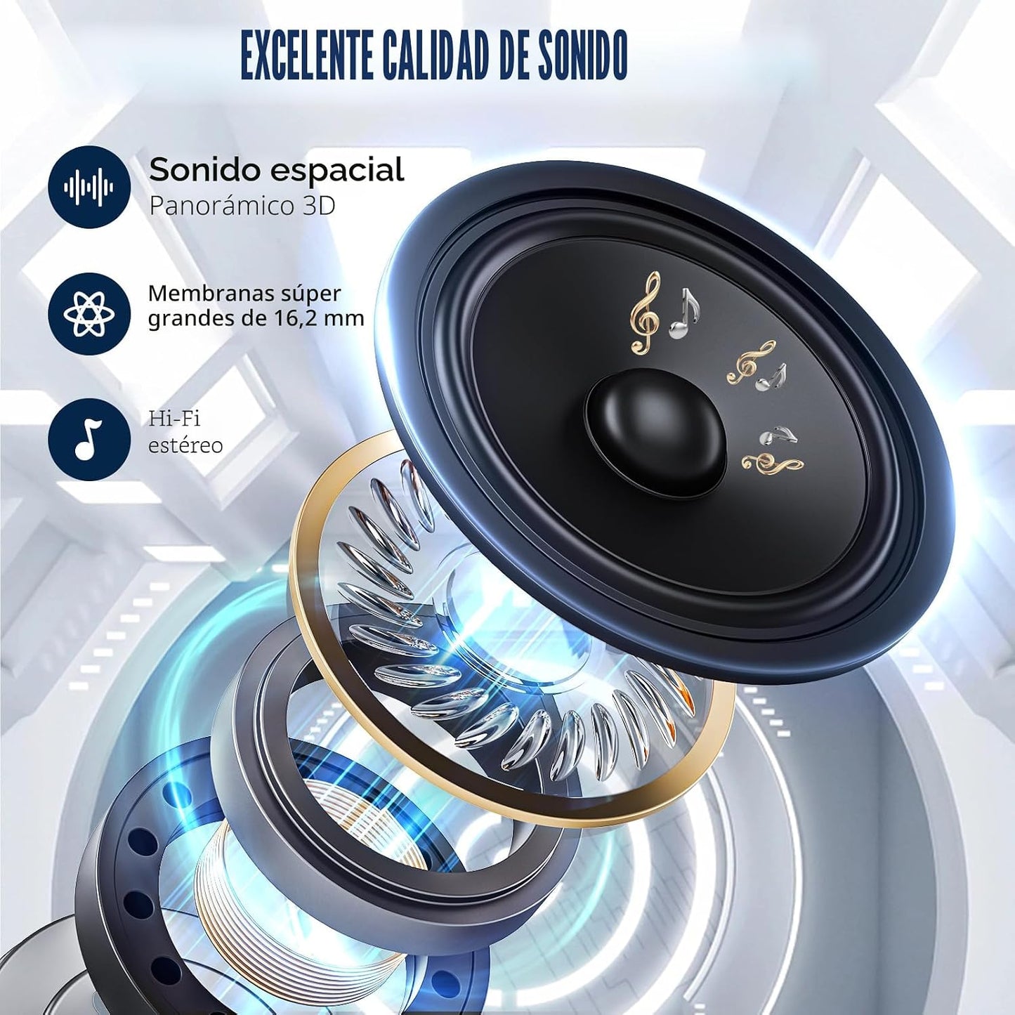 TRAUSI Auriculares inalámbricos Bluetooth 5.4, IPX7 impermeables co...