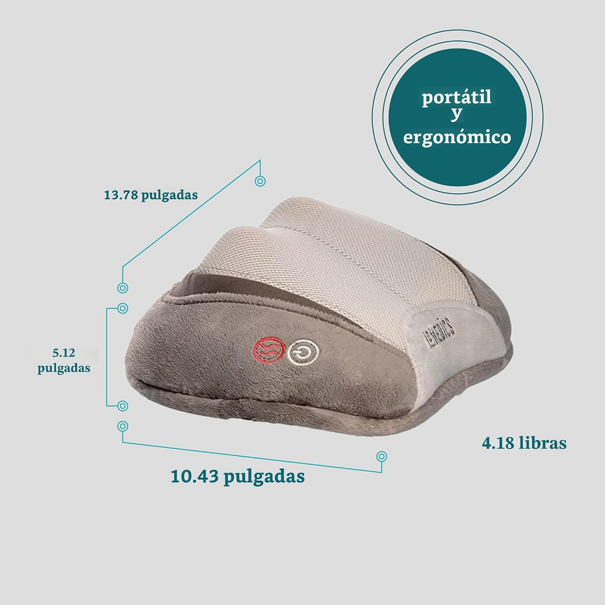 HoMedics Almohada de Masaje Shiatsu 3D de Cuerpo Completo con Vibra...