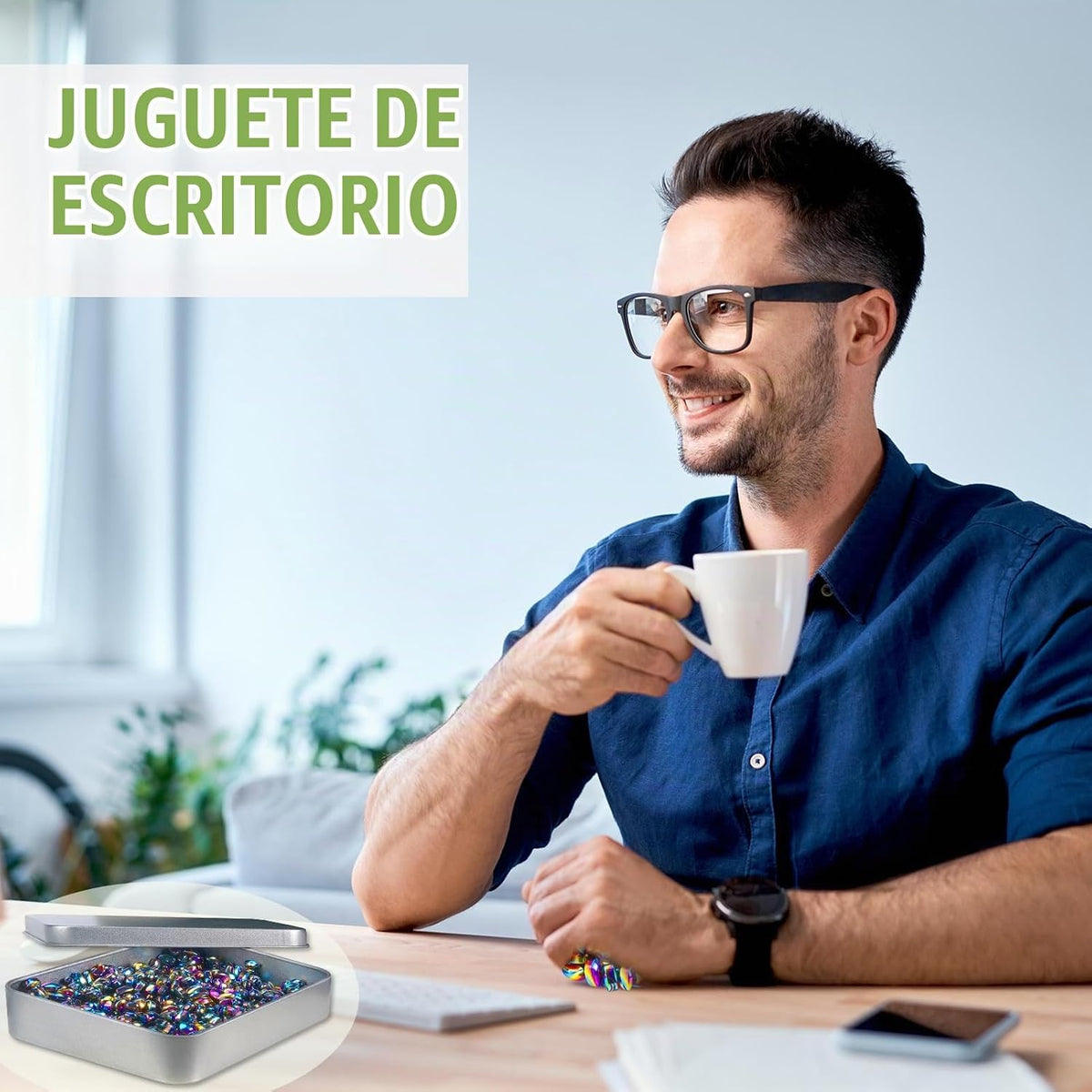 JUNYANG Bolas Magnéticas, 550+ Mini Masilla Magnética, con Cuentas...