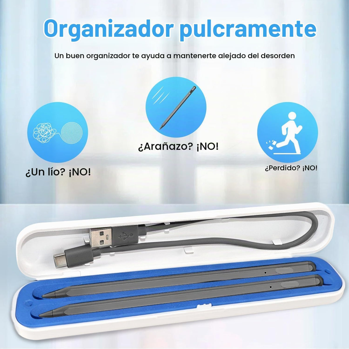 Paquete de 2 lápices capacitivos para iPad Apple: carga rápida para...