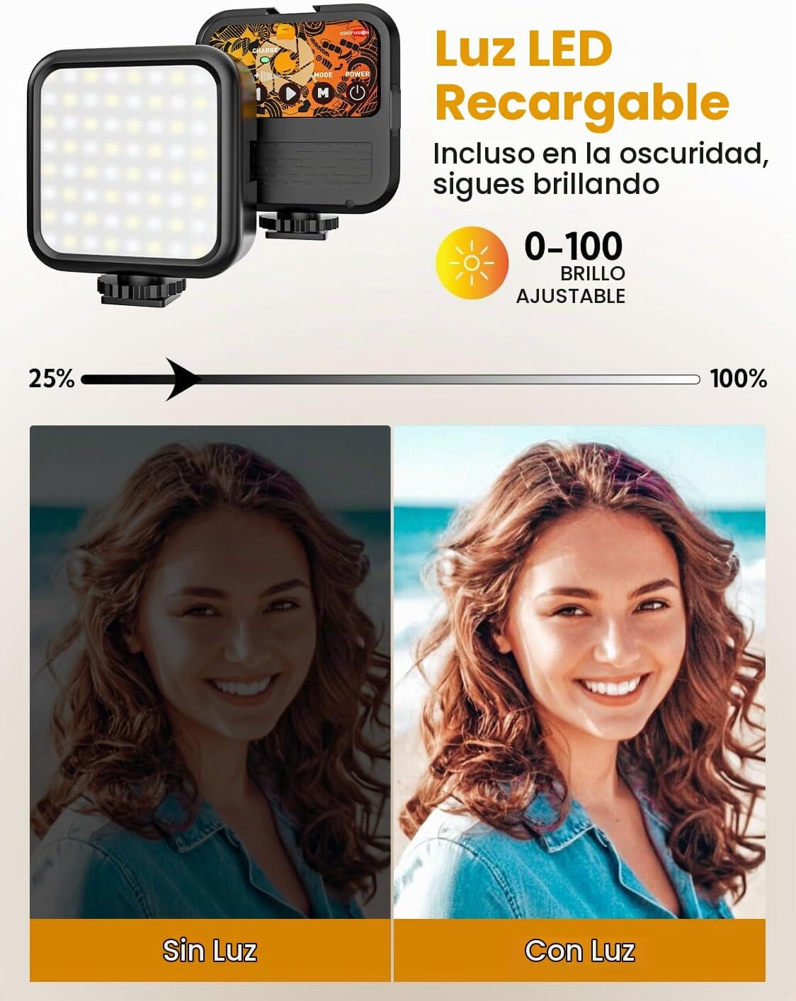 USKEYVISION Kit de vlogging mejorado con micrófono de solapa inalám...
