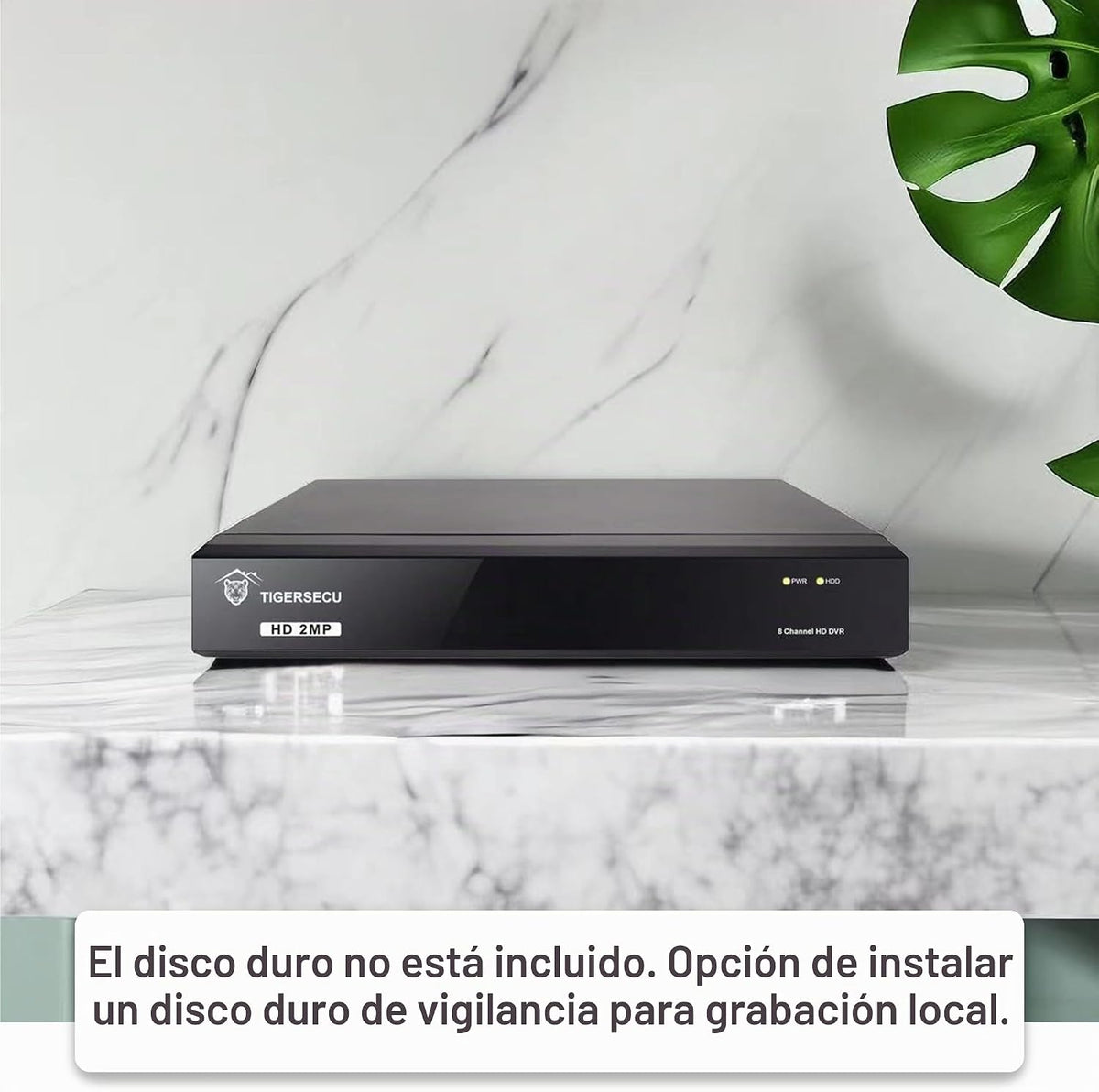 TIGERSECU Grabador de seguridad DVR híbrido 4 en 1 de 8 canales Sup...